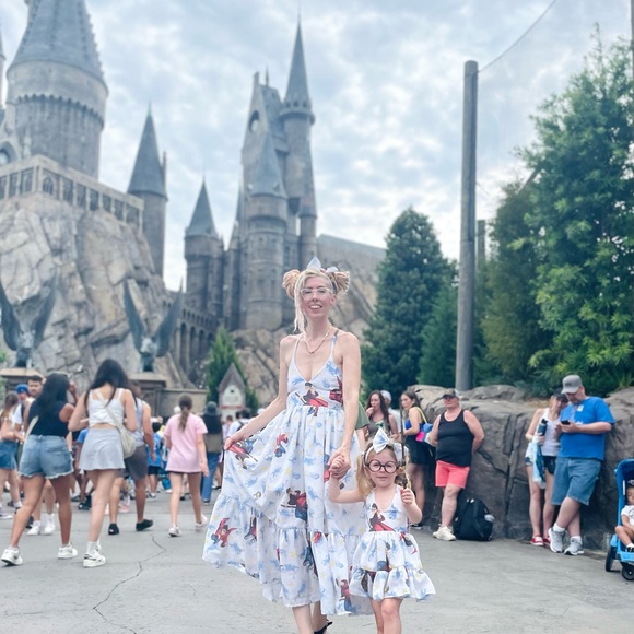 New York Couture One of a Kind Kids Girls WIZARDING WORLD Ruffle Tier Dress - Picture 6 of 7